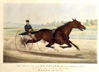 The King of the Turf, 'St. Julien', driven by Orrin A. Hickok, 1880 (litho) | Obraz na stenu