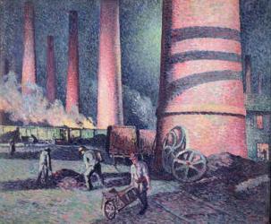 Factory Chimneys, 1896 (oil on canvas) | Obraz na stenu