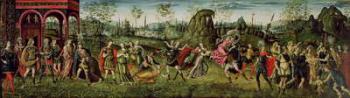 The Rape of the Sabines (oil on panel) | Obraz na stenu