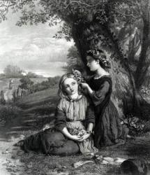 The Sisters, published in the Art Journal (1867), engraved by C. Cousen, 1867 (engraving) | Obraz na stenu