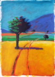 Blue Hill (acrylic on card) | Obraz na stenu