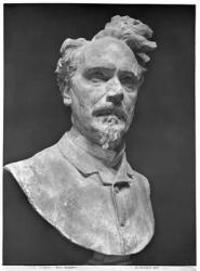 Bust of Henri Rochefort (1830-1913) (plaster) (b/w photo) | Obraz na stenu