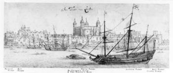 The Tower of London, c.1637-41 (pen and ink, graphite and w/c on paper) | Obraz na stenu