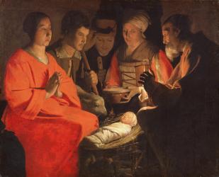 Adoration of the Shepherds (oil on canvas) | Obraz na stenu