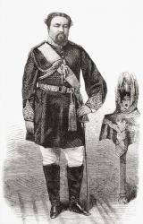Kamehameha V, 1830–1872 born as Lot Kapuāiwa,king of the Kingdom of Hawaii. From L'Univers Illustre published 1866. | Obraz na stenu