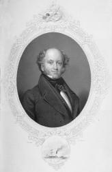 Martin van Buren, from 'The History of the United States' Vol. II, by Charles Mackay, engraved by T.W. Hunt (engraving) | Obraz na stenu