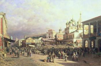 Market in Nishny, Novgorod, 1872 (oil on canvas) | Obraz na stenu