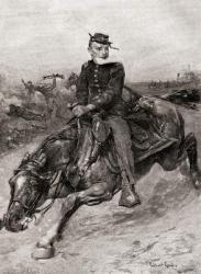 A dispatch rider during the American Civil War, from The Century Magazine, published 1887 (engraving) | Obraz na stenu