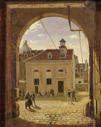 Institution Sainte-Barbe, Rue de Reims, in 1824 (oil on canvas) | Obraz na stenu