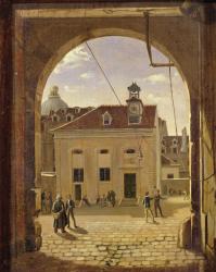 Institution Sainte-Barbe, Rue de Reims, in 1824 (oil on canvas) | Obraz na stenu