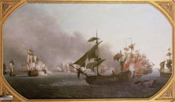 Naval Combat off the Isle of Grenada, 6th July 1779, 1788 (oil on canvas) | Obraz na stenu