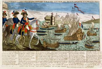Journeys and Exploits of General Bonaparte (1769-1821) 1798 (coloured engraving) | Obraz na stenu
