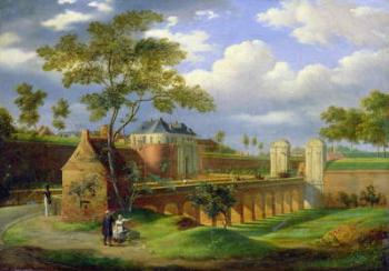 View of the Porte de Valenciennes in Douai, 1823 (oil on canvas) | Obraz na stenu