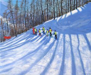 Ski lesson,Tignes,France, (oil on canvas) | Obraz na stenu