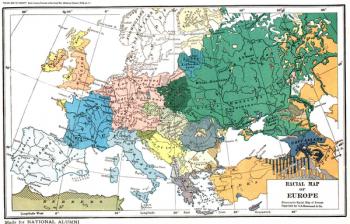 Racial map of Europe, c.1923 | Obraz na stenu