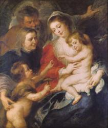 The Holy Family with St. Elizabeth and the Infant St. John the Baptist, c.1634 (oil on canvas) | Obraz na stenu