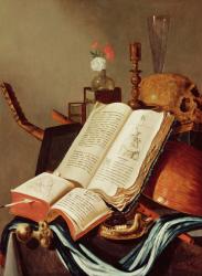 Vanitas Still Life (oil on canvas) | Obraz na stenu