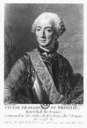 Victor François, Duc de Broglie, Marshal of France (engraving) | Obraz na stenu