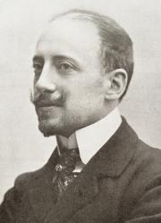 Gabriele d'Annunzio (1863-1938) (b/w photo) | Obraz na stenu