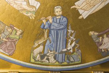Mosaic on roof of tunnel beside The Royal Theatre, Copenhagen, Denmark (photo) | Obraz na stenu