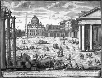 View of St. Peter's, Rome (engraving) | Obraz na stenu