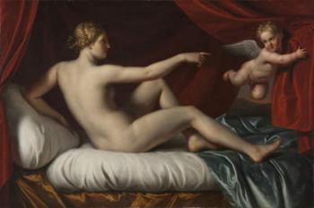 Venus and Cupid (oil on canvas) | Obraz na stenu