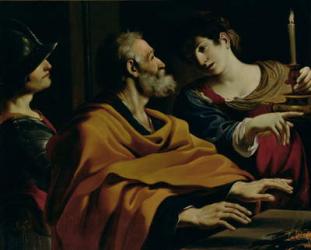 The Denial of St. Peter (oil on canvas) | Obraz na stenu