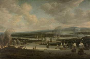 Burning of the English Fleet at Chatham, June 1667, 1667-78 (oil on canvas) | Obraz na stenu
