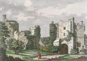 Inner view and gate of Bodiam Castle, Sussex, 27th May 1785 (colour engraving) | Obraz na stenu