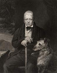 Sir Walter Scott, engraved by W. Holl, from 'The National Portrait Gallery, Volume I', published c.1820 (litho) | Obraz na stenu
