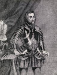 Hernan Cortes, Marques del valle de Oaxaca (1485-1547) (engraving) | Obraz na stenu