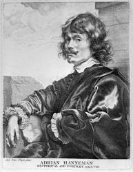 Adriaen Hanneman (engraving) (b/w photo) | Obraz na stenu