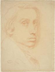 Self-Portrait, c.1855 (red chalk on laid paper) | Obraz na stenu