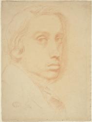 Self-Portrait, c.1855 (red chalk on laid paper) | Obraz na stenu