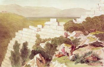 Walls of Ancient Samos, Cephalonia, 19th century (watercolour) | Obraz na stenu