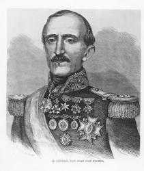 Juan José Flores (engraving) | Obraz na stenu