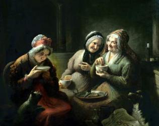 The Three Gossips (oil on canvas) | Obraz na stenu