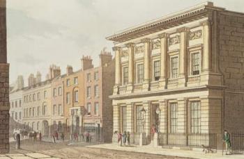 The London Commercial Sale Rooms, from 'R.Ackermann's Repository of Arts' 1813 (colour litho) | Obraz na stenu