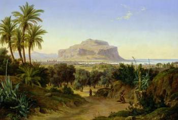 View of Palermo with Mount Pellegrino (oil on canvas) | Obraz na stenu