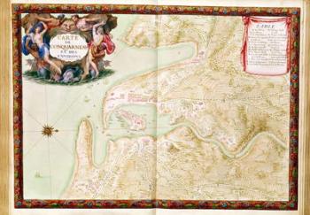 Ms 988 volume 3 fol.31 Map of Concarneau, from the 'Atlas Louis XIV', 1683-88 (gouache on paper) | Obraz na stenu
