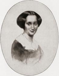 Mathilde Wesendonck, 1828  1902. German poet and author. Best known as the friend and possible paramour of Richard Wagner. After the drawing by Kietz. From Wagner, published 1935. | Obraz na stenu