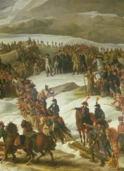 The French Army Crossing the St. Bernard Pass, 20th May 1800, 1806 (oil on canvas) (detail) | Obraz na stenu
