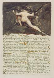 'Ages on ages roll'd over him...', plate 9 from 'The First Book of Urizen', 1794 (colour-printed relief etching with w/c) | Obraz na stenu