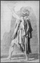 Father of the Horatii, study for 'The Oath of the Horatii', c.1785 (pencil on paper) | Obraz na stenu