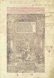 St. Jerome in his Studiolo, title page of a Bible, printed by J. Marion, Lyon, 1521 (engraving) | Obraz na stenu