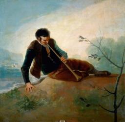 Shepherd playing a pipe, 1786-7 (oil on canvas) | Obraz na stenu