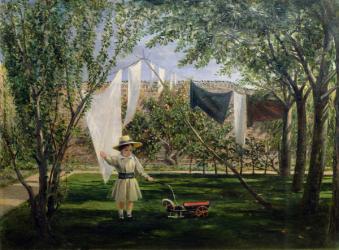 A Garden Scene, with a boy, the artist's son George Dunlop Leslie, 1840 | Obraz na stenu