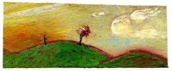 Tree and Cross, Sunset, 2003 (oil on canvas) | Obraz na stenu