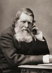 John Ruskin, from Selections from the Writings of John Ruskin, published 1901 (b/w photo) | Obraz na stenu