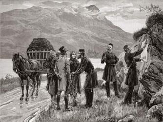 The State of Ireland: Posting the Government Proclamation at Connemara, from 'The Illustrated London News', 19th November 1881 (engraving) | Obraz na stenu